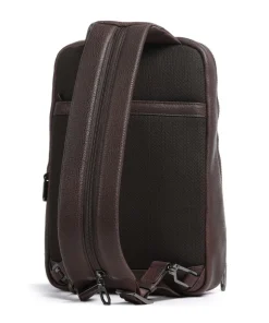 Wollem Slingbag 10″ genarbtes Rindsleder dunkelbraun