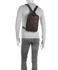 Wollem Slingbag 10″ genarbtes Rindsleder dunkelbraun