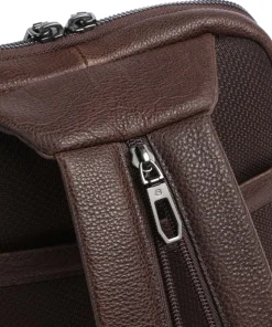 Wollem Slingbag 10″ genarbtes Rindsleder dunkelbraun