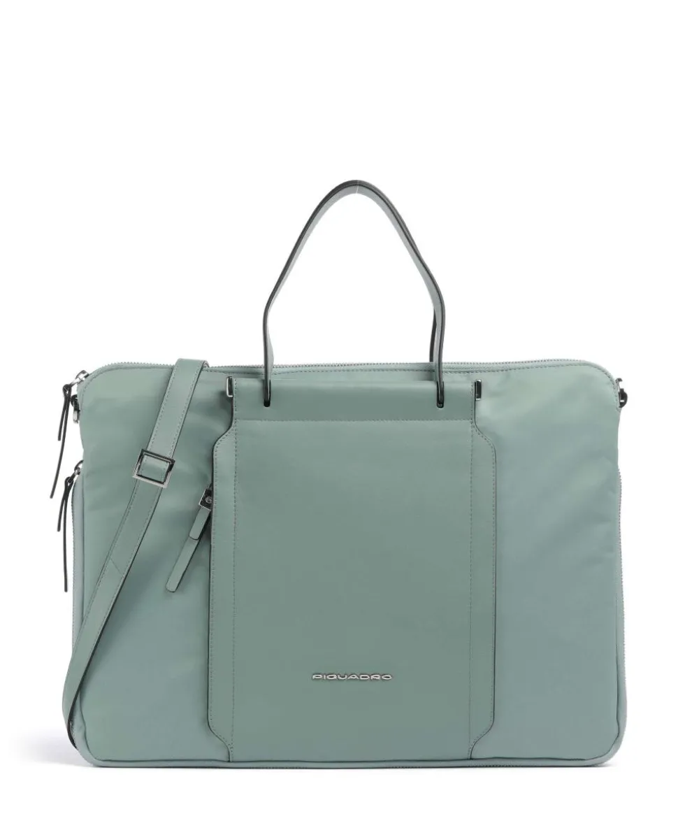 W92T Aktentasche 15″ recyceltes Nylon grünblau