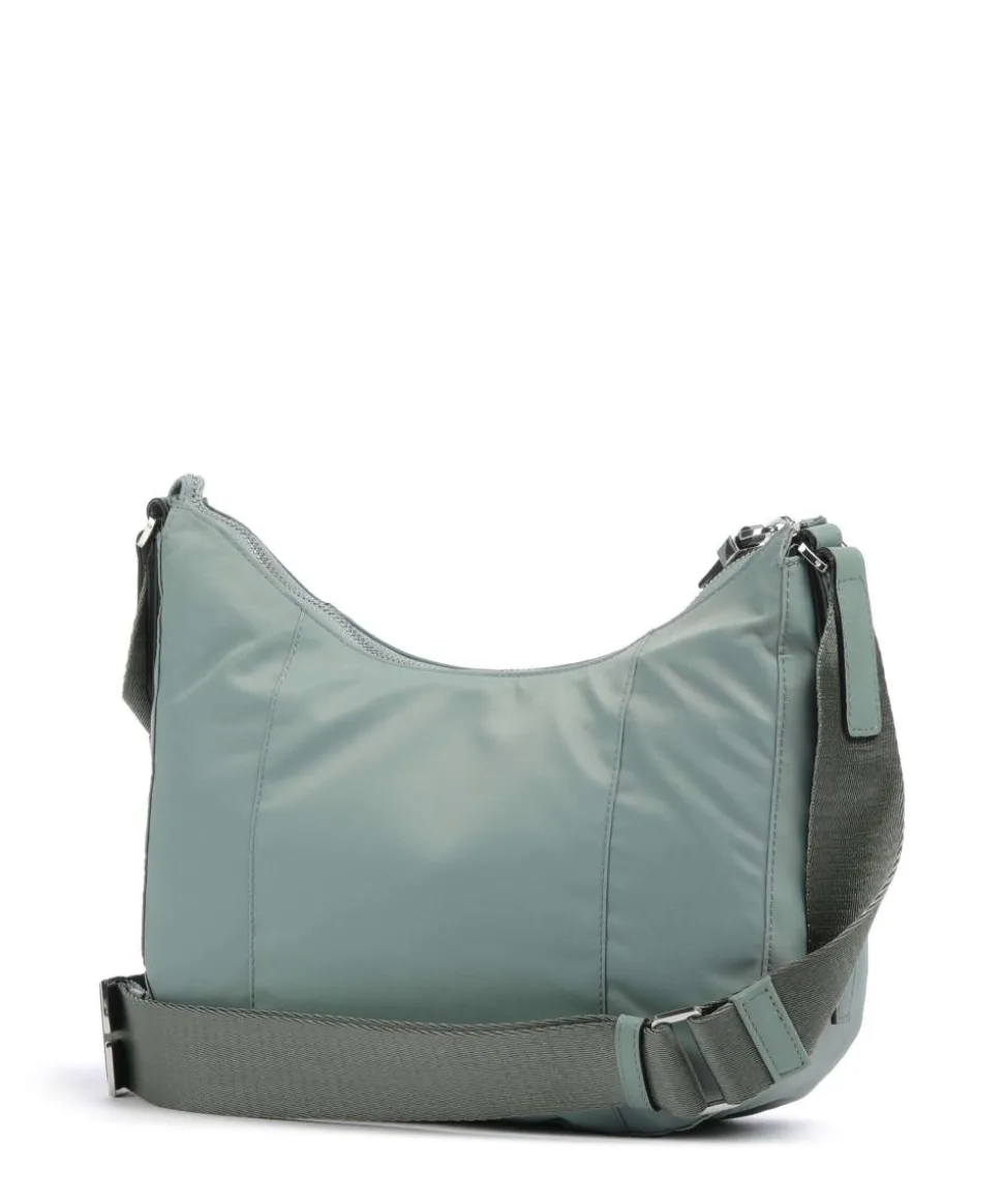 W92T Umhängetasche recyceltes Nylon graugrün