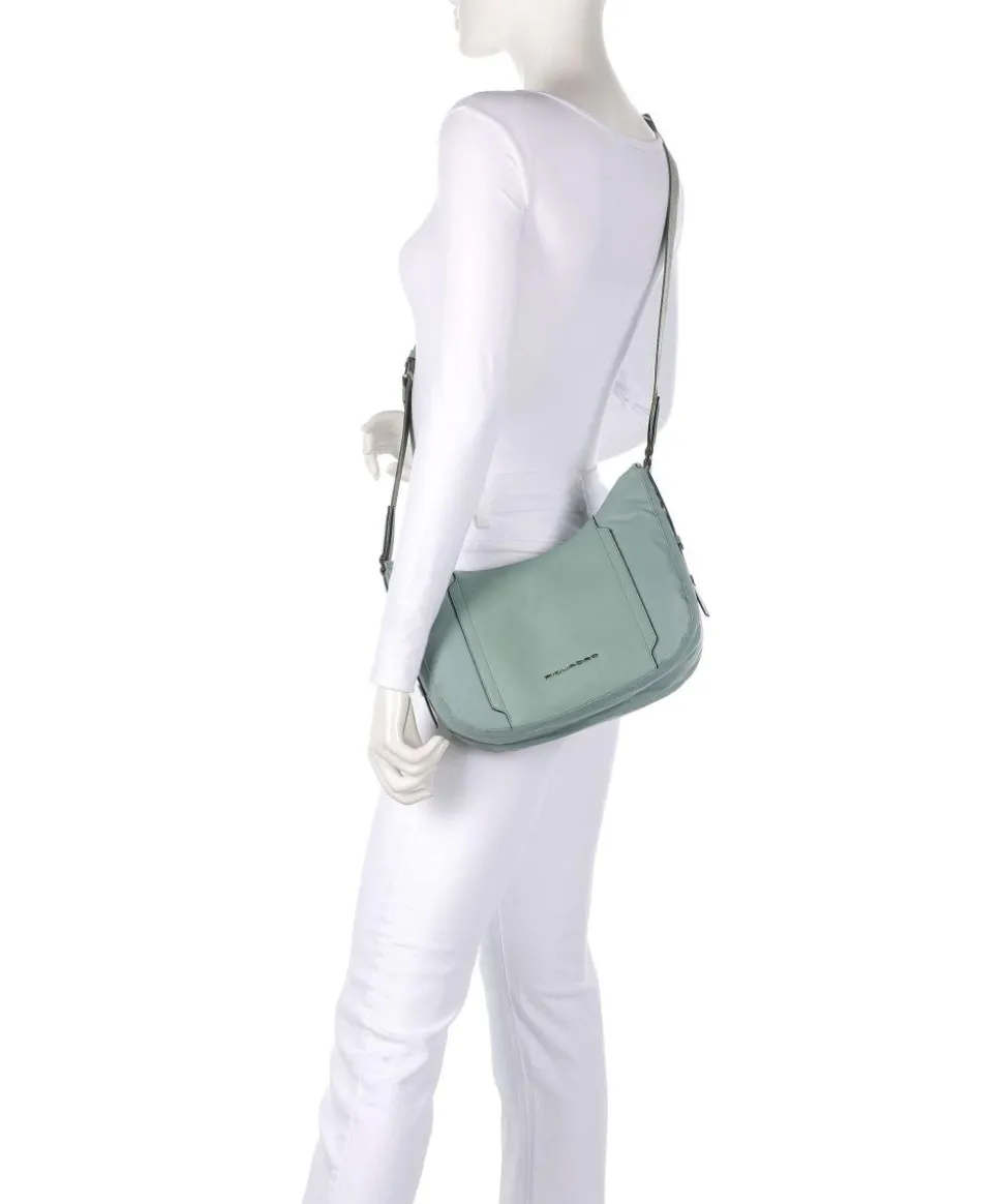 W92T Umhängetasche recyceltes Nylon graugrün