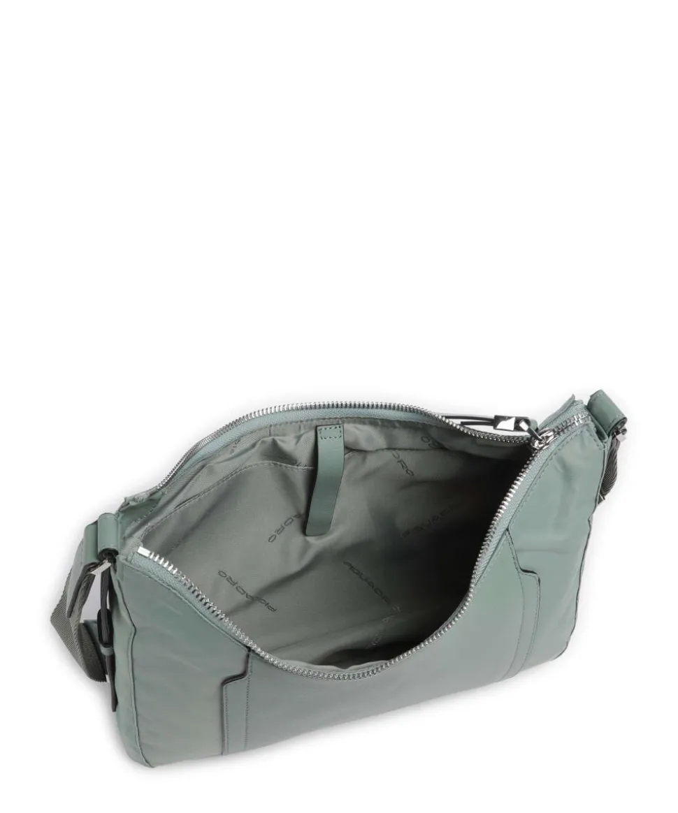 W92T Umhängetasche recyceltes Nylon graugrün