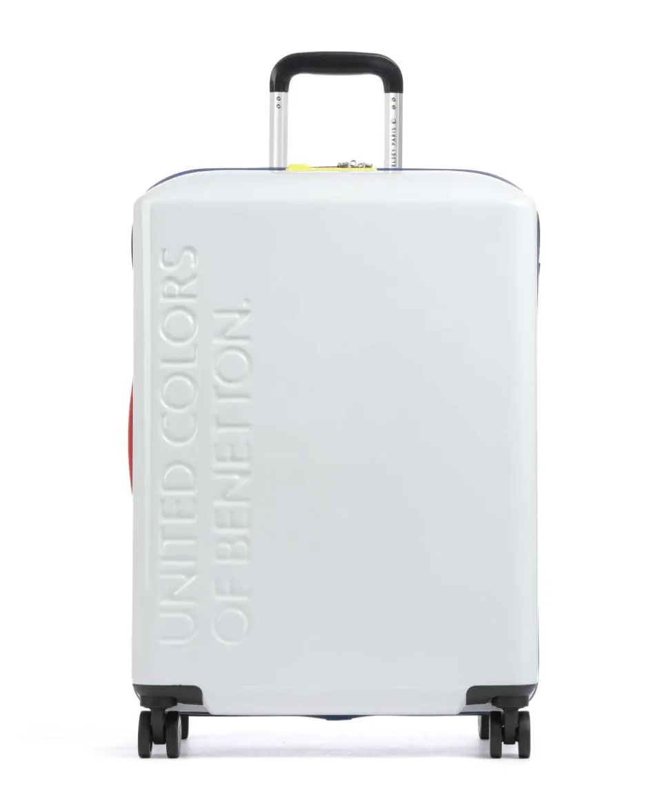 x United Colors of Benetton United 4-Rollen Trolley weiß 66 cm