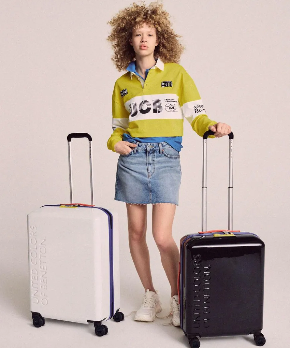 x United Colors of Benetton United 4-Rollen Trolley weiß 55 cm