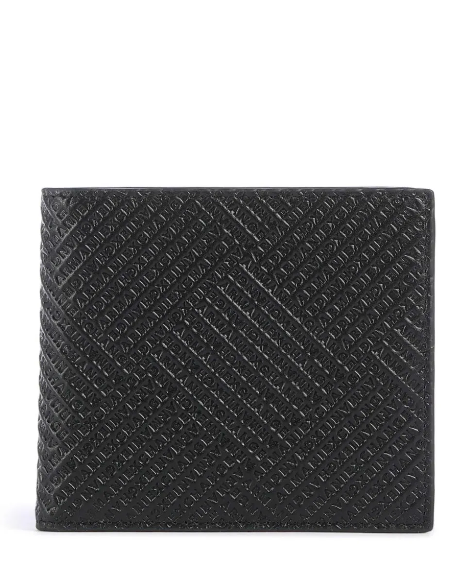 Xavier Geldbörse geprägtes Rindsleder schwarz