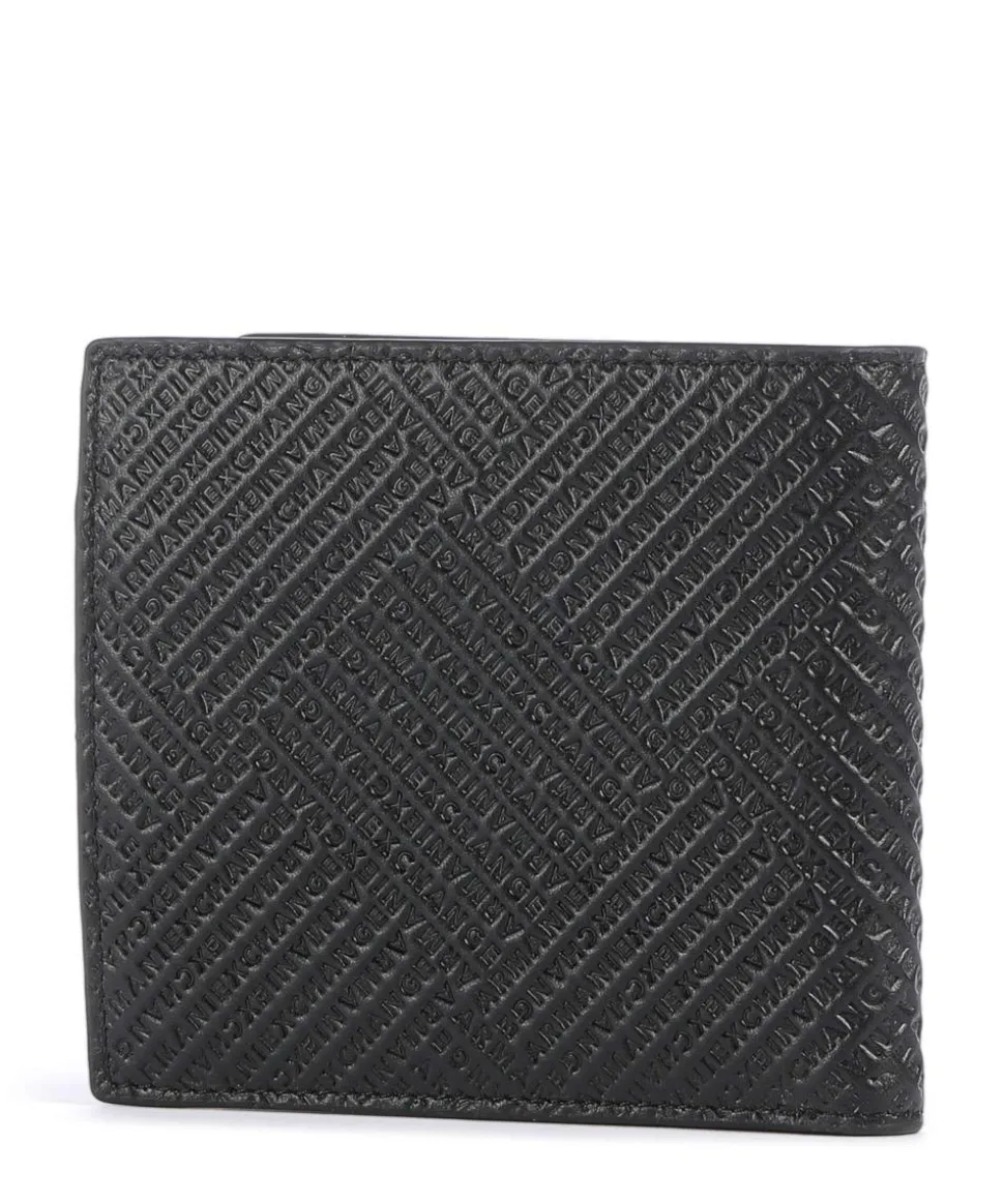 Xavier Geldbörse geprägtes Rindsleder schwarz