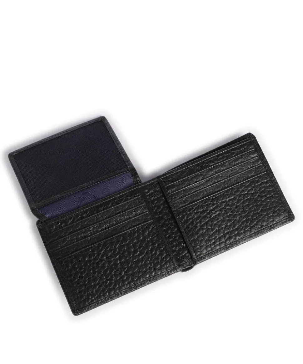 Yannik RFID Kreditkartenetui genarbtes Rindsleder schwarz