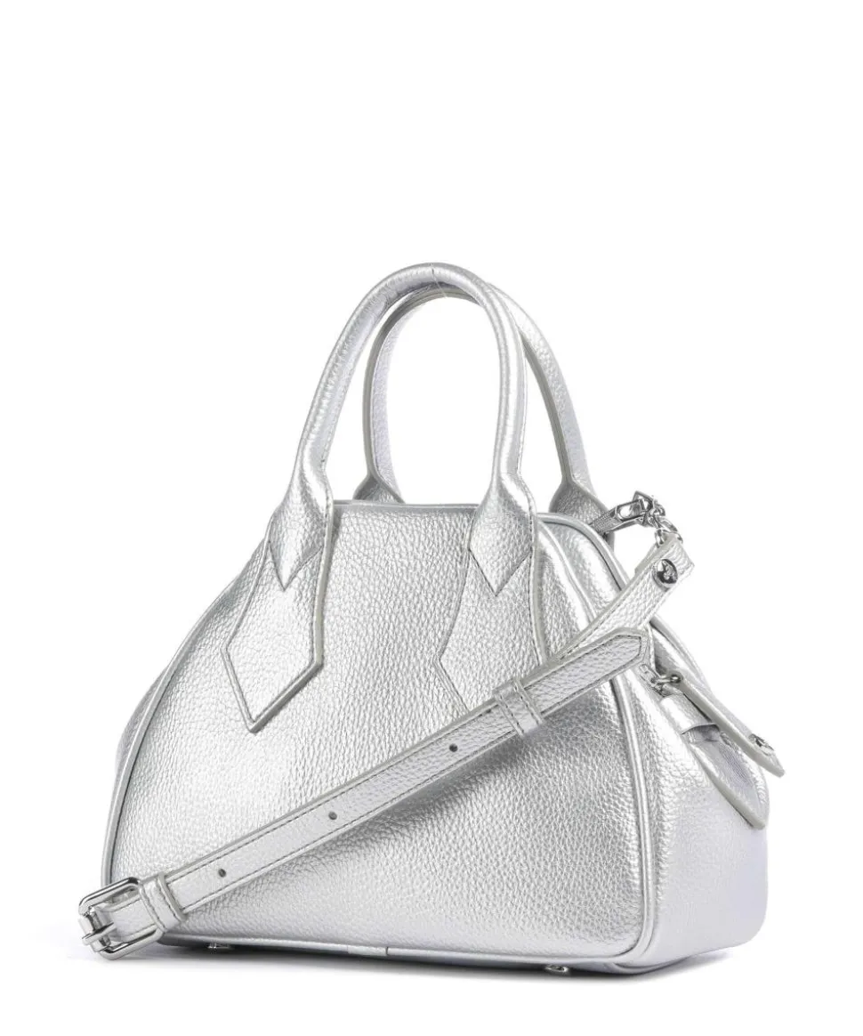 Yasmine Grain Small Handtasche Polyurethane silber