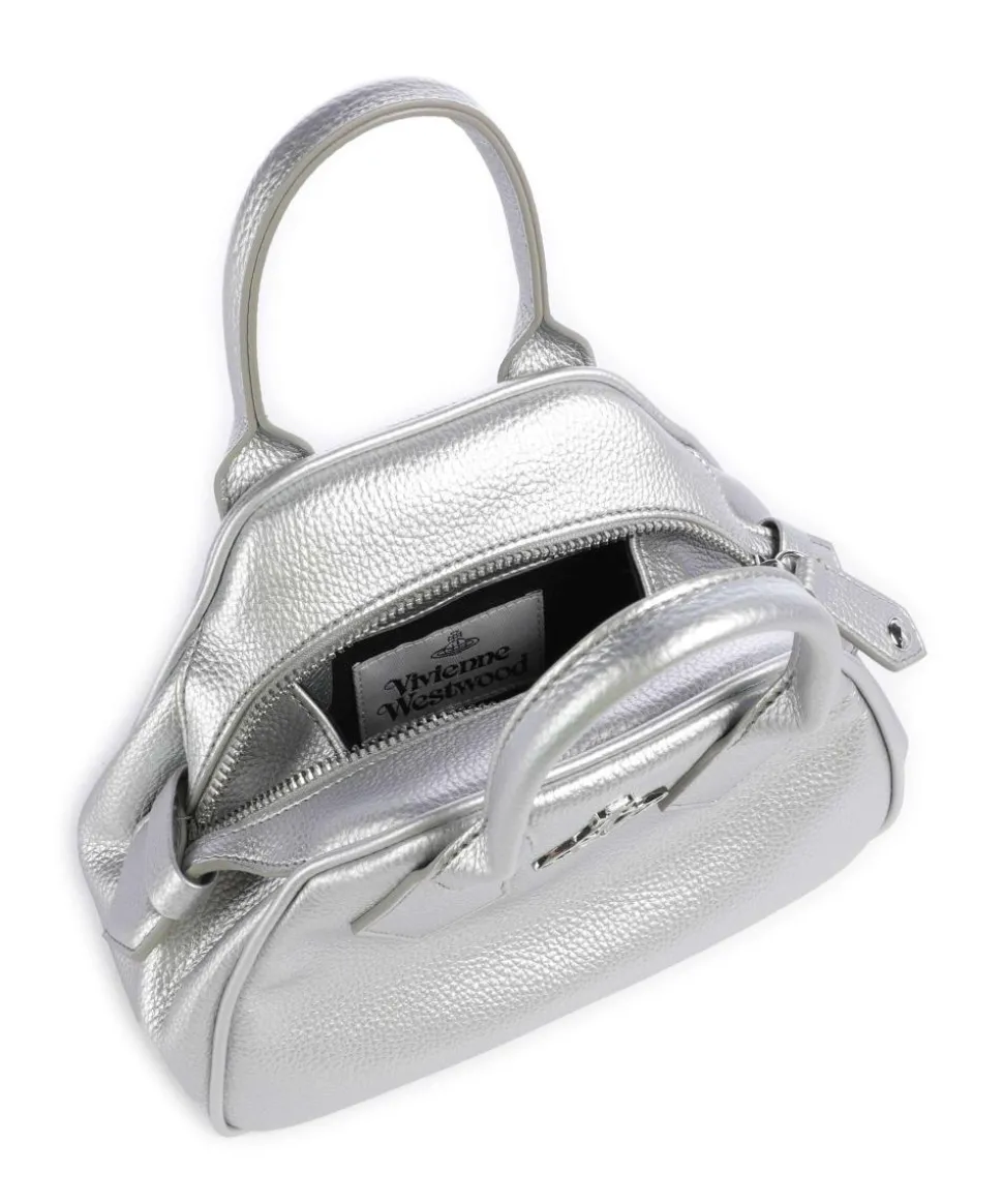 Yasmine Grain Small Handtasche Polyurethane silber
