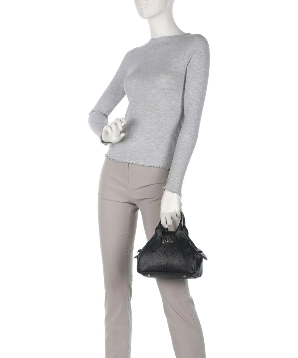 Yasmine Grain Small Handtasche Polyurethane schwarz