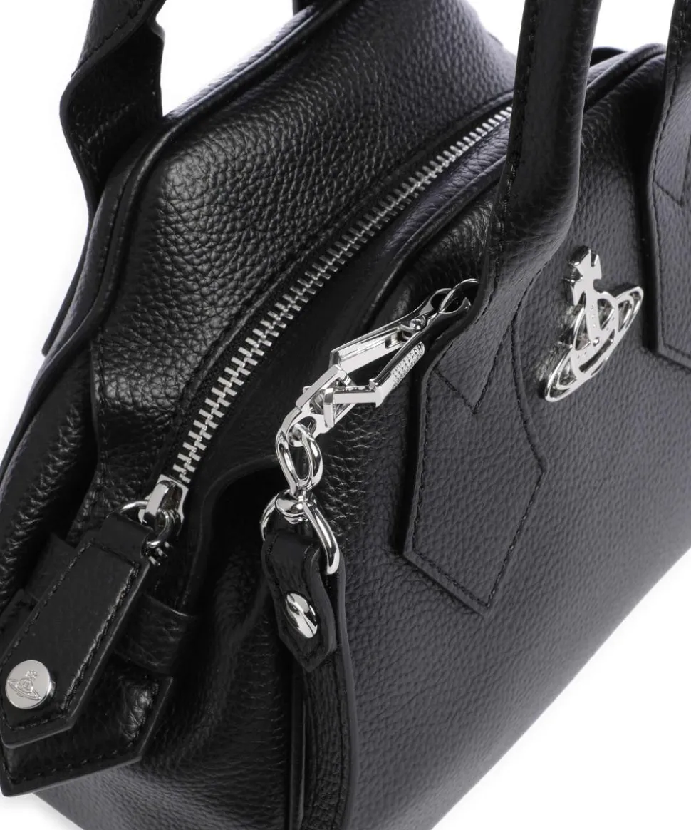 Yasmine Grain Small Handtasche Polyurethane schwarz