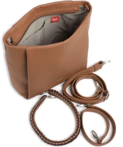 Yuna YU120 Beuteltasche Lederimitat braun