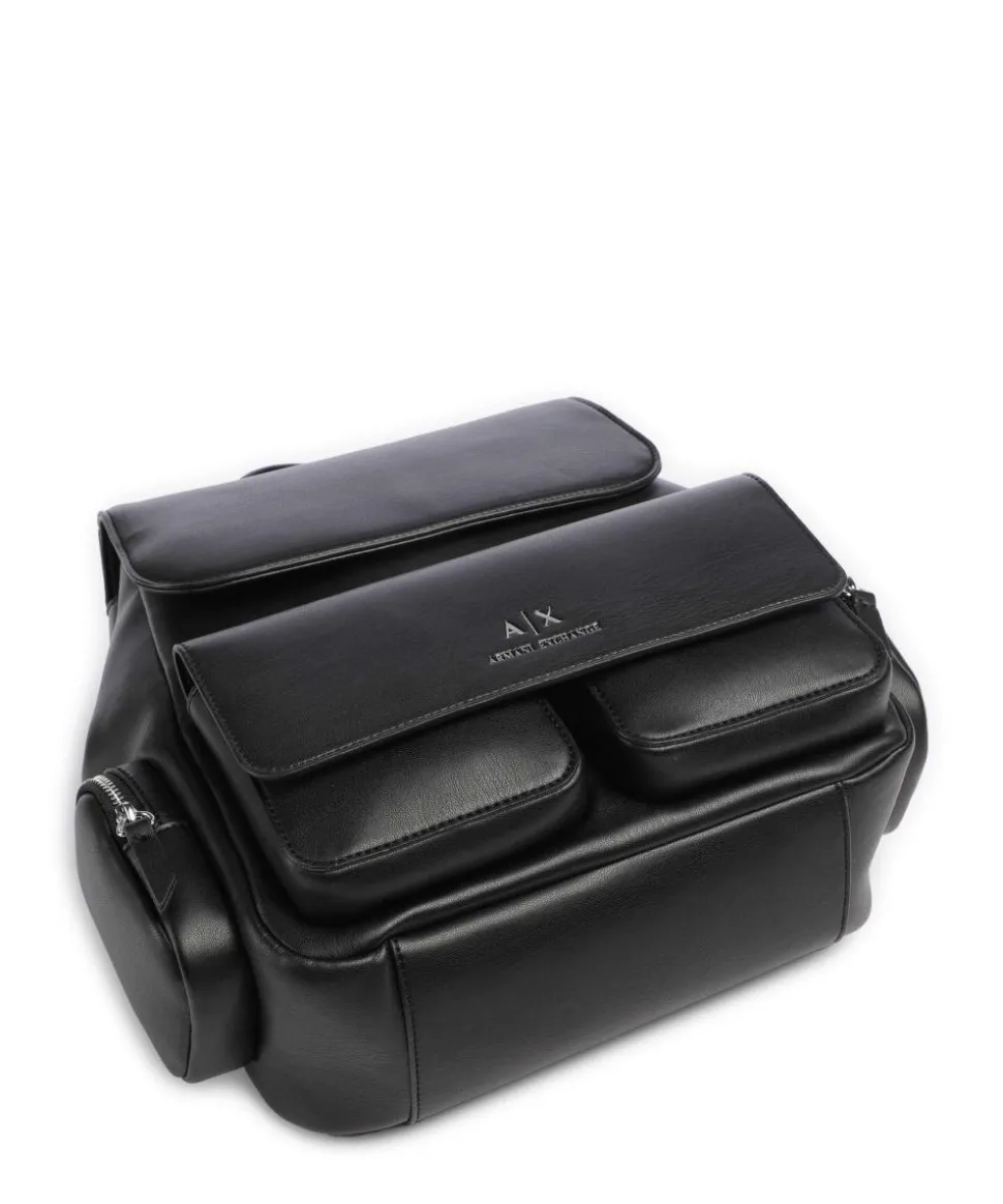 Zaino Rucksack Lederimitat schwarz