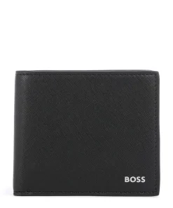 Zair Geldbörse recyceltes Leder schwarz