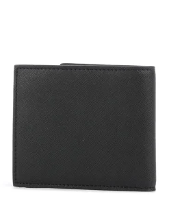 Zair Geldbörse recyceltes Leder schwarz