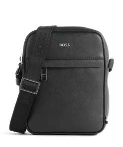 Zair Umhängetasche Saffiano Leder schwarz