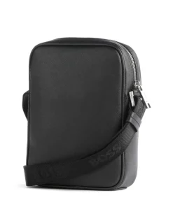 Zair Umhängetasche Saffiano Leder schwarz