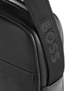 Zair Umhängetasche Saffiano Leder schwarz