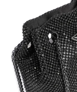 Zalina Schultertasche Aluminium schwarz