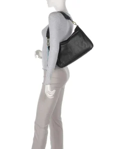 Zante Lolly Beuteltasche genarbtes Kalbsleder schwarz