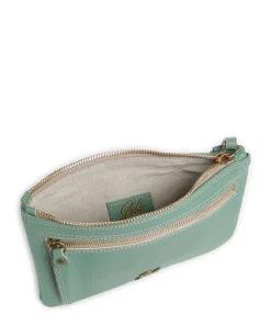 Zante Olly Umhängetasche genarbtes Kalbsleder grünblau