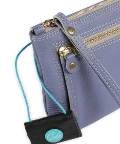 Zante Olly Umhängetasche genarbtes Kalbsleder violett