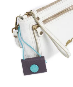 Zante Olly Umhängetasche genarbtes Kalbsleder weiß