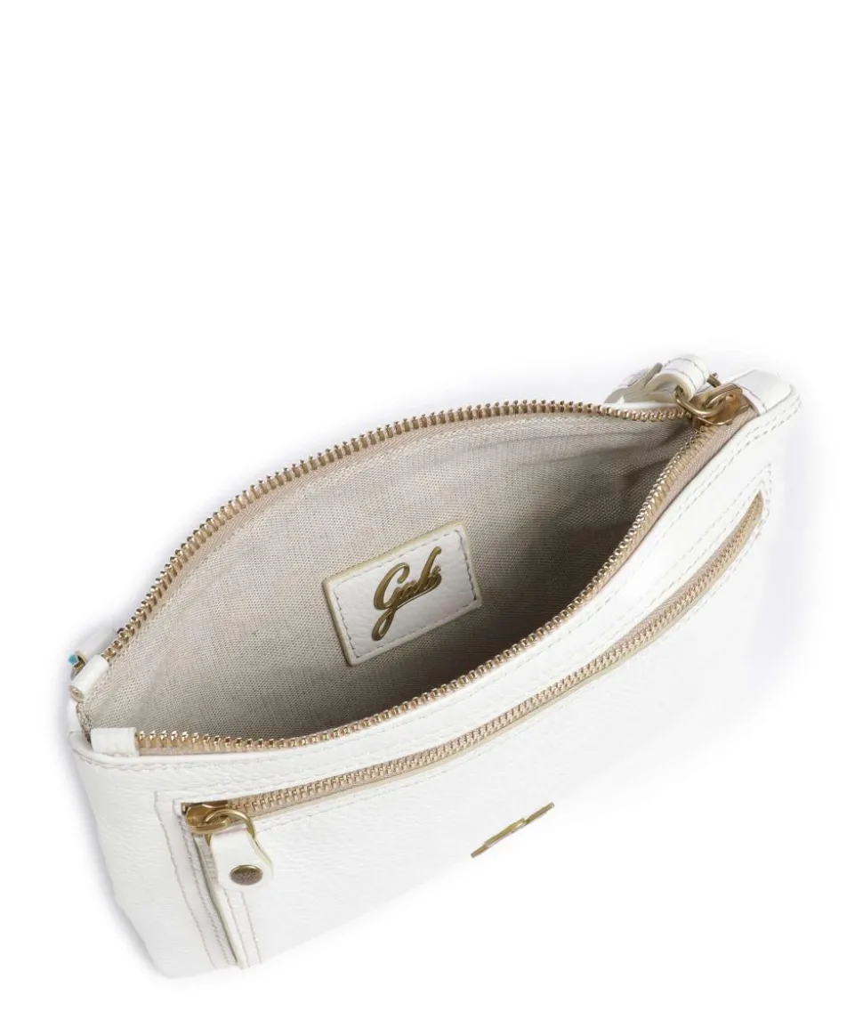 Zante Olly Umhängetasche genarbtes Kalbsleder weiß