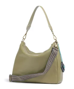 Zante Polly Beuteltasche genarbtes Kalbsleder grün