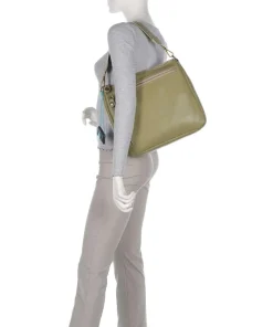 Zante Polly Beuteltasche genarbtes Kalbsleder grün