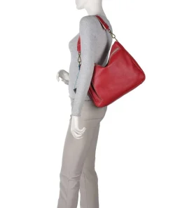 Zante Polly Beuteltasche genarbtes Kalbsleder rot