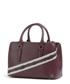 Zero Re Handtasche Lederimitat brombeer