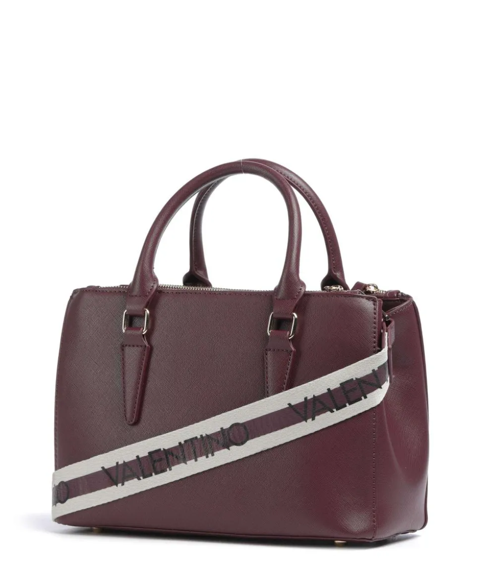 Zero Re Handtasche Lederimitat brombeer