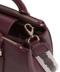 Zero Re Handtasche Lederimitat brombeer