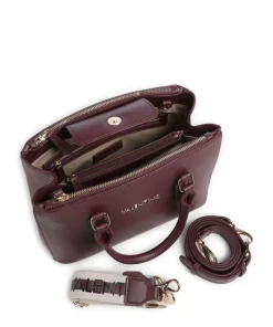 Zero Re Handtasche Lederimitat brombeer