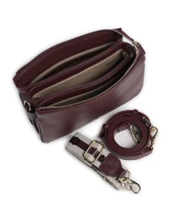 Zero Re Umhängetasche Lederimitat brombeer