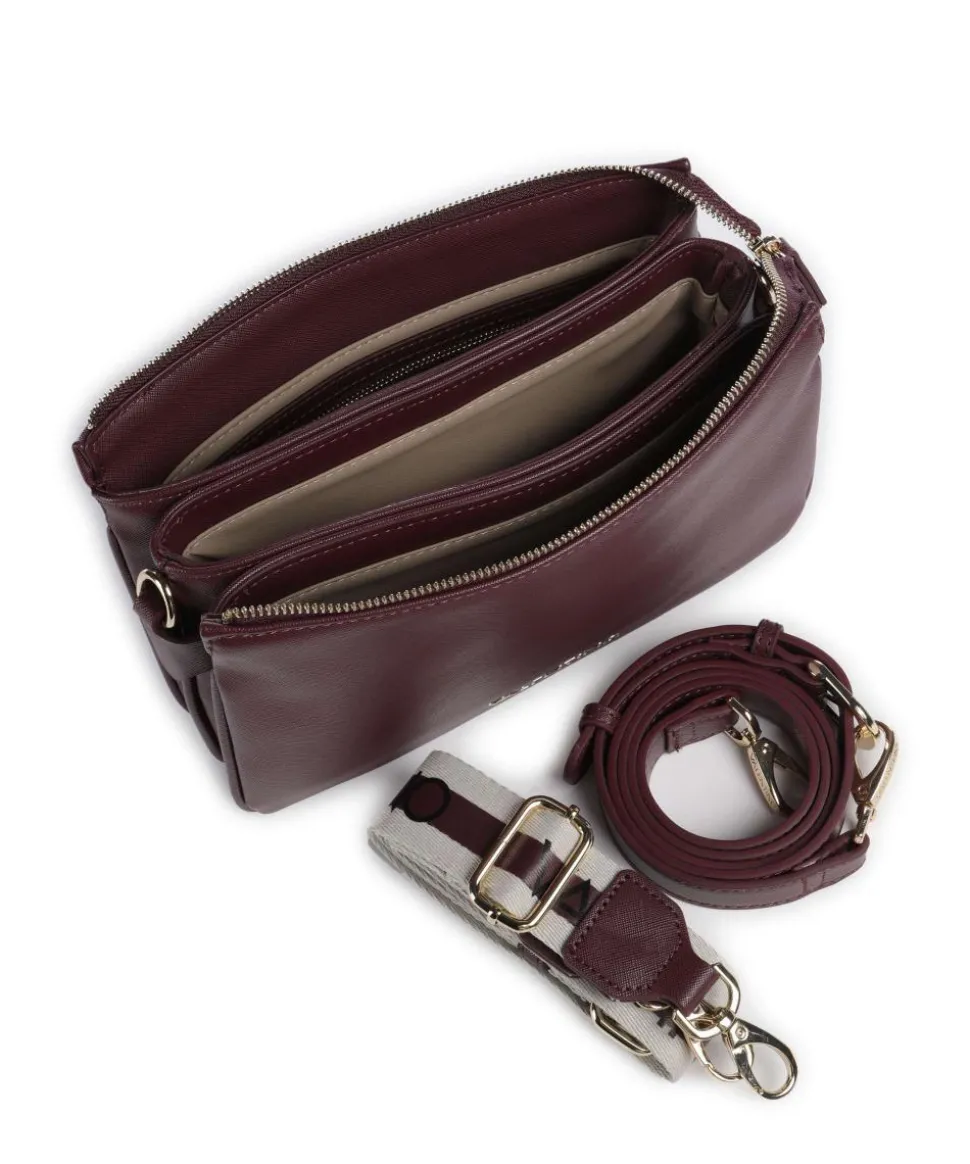 Zero Re Umhängetasche Lederimitat brombeer