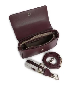 Zero Re Umhängetasche Lederimitat brombeer