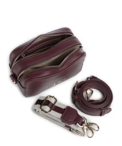 Zero Re Umhängetasche Lederimitat brombeer