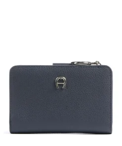 Zita Geldbörse genarbtes Rindsleder dunkelblau
