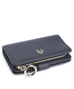 Zita Geldbörse genarbtes Rindsleder dunkelblau