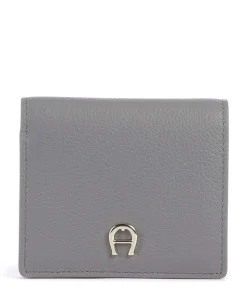Zita Geldbörse genarbtes Rindsleder grau