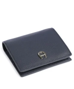 Zita Geldbörse genarbtes Rindsleder dunkelblau