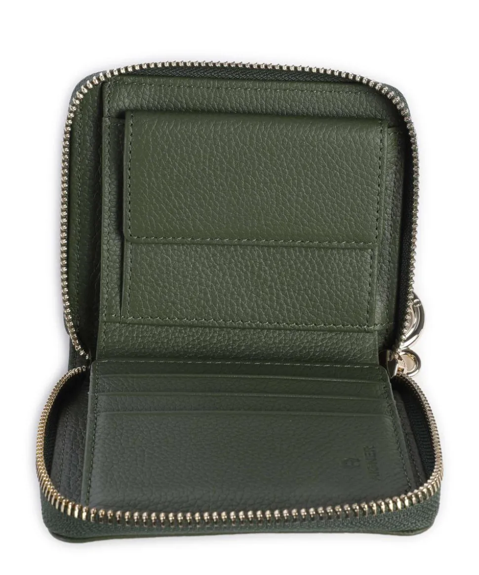 Zita Geldbörse genarbtes Rindsleder dunkelgrün