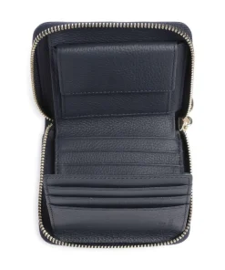 Zita Geldbörse genarbtes Rindsleder dunkelblau