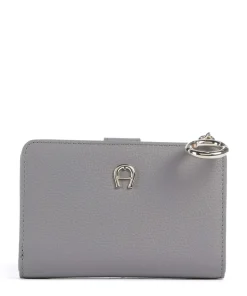 Zita Geldbörse genarbtes Rindsleder grau