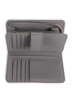 Zita Geldbörse genarbtes Rindsleder grau