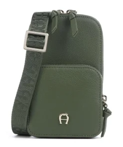 Zita Handytasche genarbtes Rindsleder olivgrün