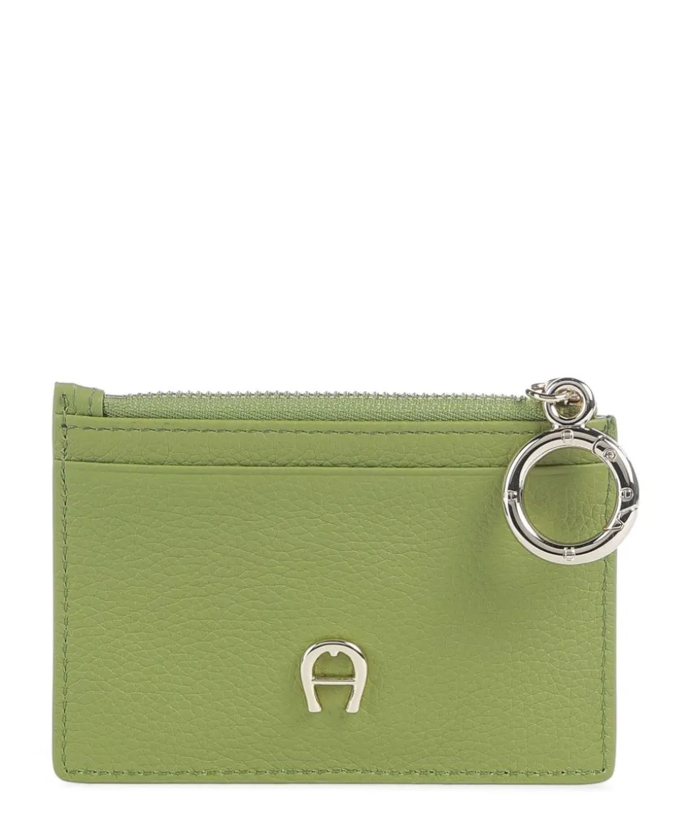 Zita Kreditkartenetui genarbtes Rindsleder grün